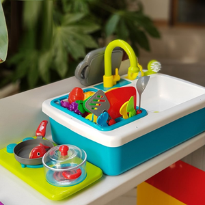 اسباب بازی سینک ظرفشویی کودک همراه با اجاق گاز بزرگ FIVESTAR TOYS LERNING FUN _اسباب بازی لوازم خانگی